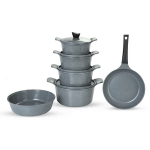 Jewel Cookware Set, 12 Pieces, Granite, Grey