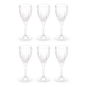 Goblet Set with tulip-shaped bowl, 6 pieces, Glass - Transparent