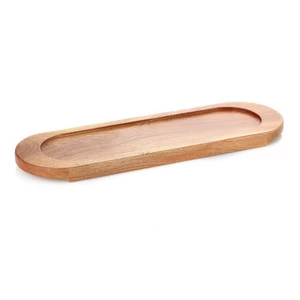 Serving Plate, Oval 43x13x2.5cm, Natural Wood - woody