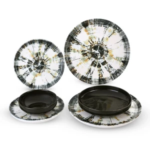 Dinner Set, Porcelain, 24 Pieces For 6 Persons, Turkey - Olive