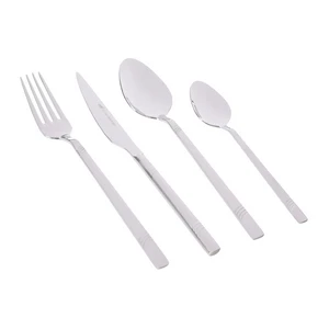 Cutlery Set, 24 Pieces for 6 persons, Stainless Steel matt  finish - Silver
