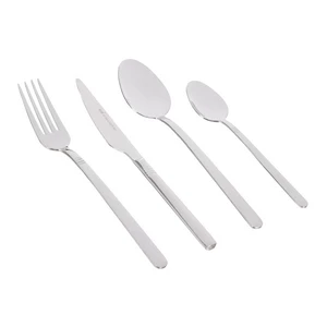 Cutlery Set, 24 Pieces for 6 Persons with modern design, Stainless Steel matt  finish - Silver