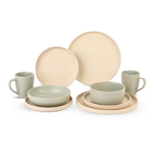 Karolina Dinner Set, Ceramic 30 Pieces for 6 Persons - Green