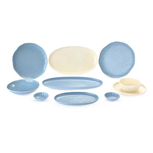Dinner Set, 30 pieces for 6 Persons, Porcelain - Blue