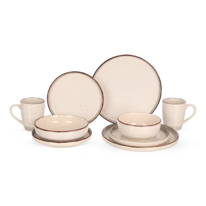 Karolina Dinner Set, 30 Pieces for 6 Persons, Porcelain - WarmCream 
