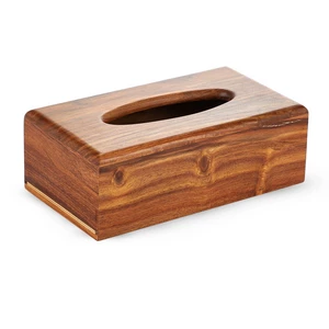 علبه مناديل ورقيه مستطيله، 25x.5x14x9سم، خشب طبيعى - خشبى