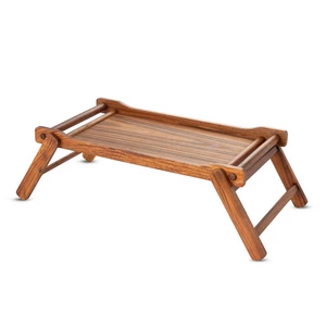 Breakfast bed Tray with Legs, Rectangular 72.5x34xH20.5 cm, Natural Wood - Woody