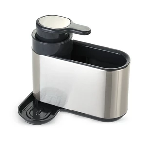 Kitchen Soap Dispencer and Holder, Stainless Steel - Silver