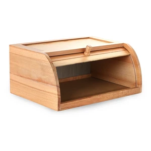 Bread Bin with Slide Lock, Wood