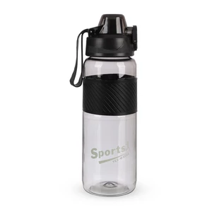 Sports Water Bottle, 900 ML, Plastic with Upper Lock - Black