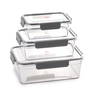 fridge Pin Set, 3 Pieces with Sealed Covers, Acrylic-Plastic - Transparent