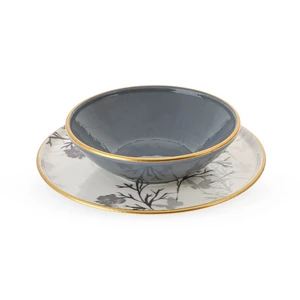 Ondee Dinner set, 24 pieces for 6 persons, Porcelain, Turkey - Grey