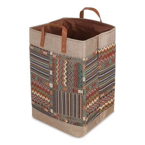 Foldable Laundry Basket, Modern Design, Textile - Multi Colors
