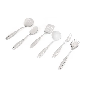 High Quality Stainless Steel Utensils Set, 6 Pieces with Stand