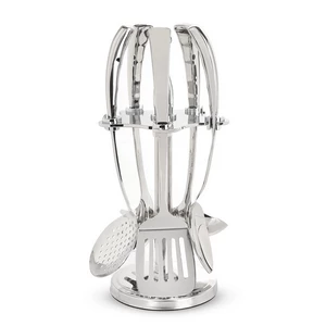 High Quality Stainless Steel Utensils Set, 5 Pieces with Stand
