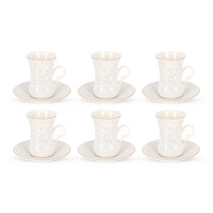 Sandy Arabic Tea Set, 12 Pieces for 6 Persons, Porcelain - Sand