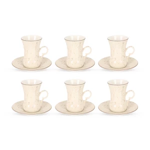 Arabic Tea set, 12 pieces for 6 persons, porcelain - Beige