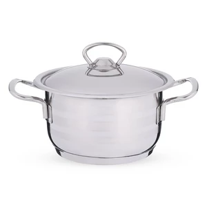 Aboud Cooking Pot, 16cm, Stainless Steel  with Cover - Silver