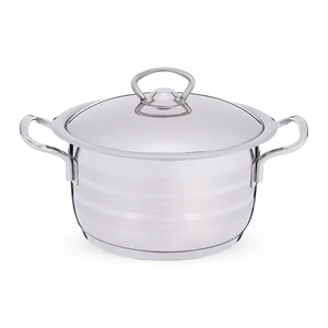 Aboud Cooking Pot, 18cm, Stainless Steel with Cover - Silver