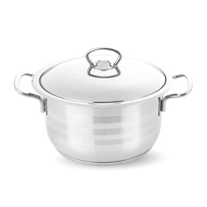 Aboud Cooking Pot, 22cm, Stainless Steel with Stainless Steel Cover - Silver