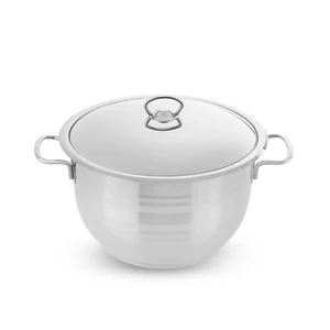Aboud Cooking Pot, 24cm, Stainless Steel with Stainless Steel Cover - Silver