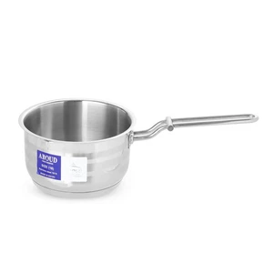 Aboud Sauce Pan with Handle, 16cm with Stainless Steel Cover - Silver