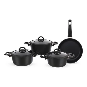 Cookin, Cookware set, 7 Pieces, Bio Granite - Black stone