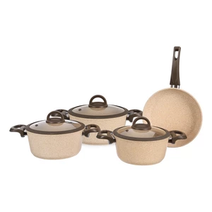 Cookin Cookware set, 7 Pieces, Bio Granite - Brown stone