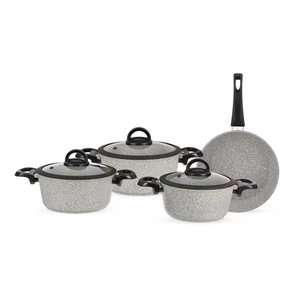 Cookin Cookware set, 7 Pieces, Bio Granite - Grey stone