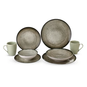 Rosa Dinner Set, Porcelain 30 Pieces for 6 Persons - Cream