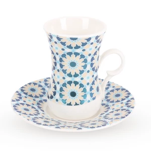 Star Arabic Tea Set, 12Pieces for 6 Persons, Porcelain Arabic  - Blue