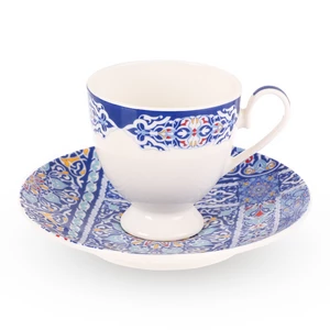 Khayameya Violet Coffee Set , 12 Pieces for 6 persons, Porcelain - Blue