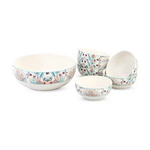 Florina Bowl Set, 7 pieces, Porcelain - Multi Colors