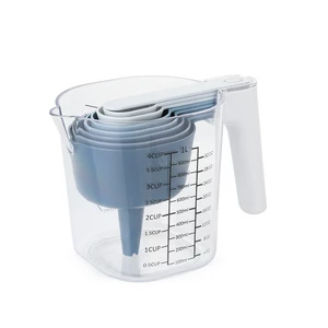 Measuring Set, 9 Pieces, Plastic - Blue