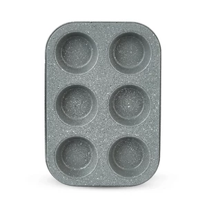 Neoflam, Muffin Pan 6 Holes, Granite - Grey Stone