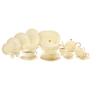 Dinner Set, 68 pieces for 6 Persons , Fine Porcelain - Cream