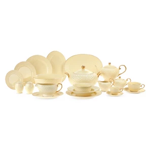 Dinner Set, 68 pieces for 6 Persons , Fine Porcelain - Cream