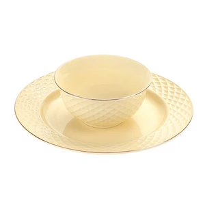 Dinner Set, 68 pieces for 6 Persons , Fine Porcelain - Cream