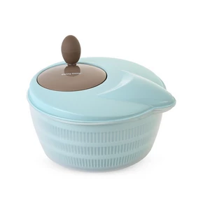 Salad Spinner with Inner Basket, Plastic, White