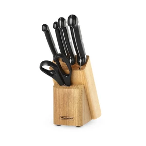 Tramontina Stainless Knife Block Set, 5 Pieces with Wooden Stand