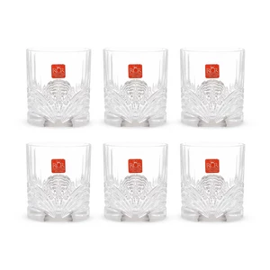 RCR Aurea Short Tumbler Set, 6 Pieces, 280ml, Crystal - Transparent