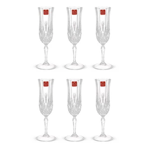 RCR Opera Flute Set, 6 Pieces, 130ML, Crystal - Transparent
