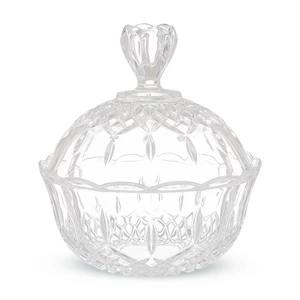 RCR Opera Footed Candy Bowl with Cover, Round, Crystal - Transparent