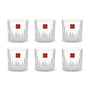 RCR Timeless Short Tumbler Set, 6 Pieces, 310 ML, Crystal - Transparent