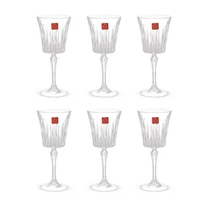 RCR Timeless Goblet Set, 6 Pieces, 300ml, Crystal - Transparent