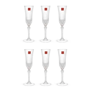 RCR Adagio FluteSet, 6 pieces, 180ml, Crystal - Transparent