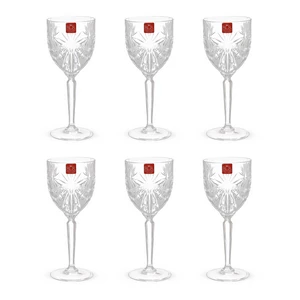 RCR Oasis Medium Goblet Set, 6 Pieces, 290ML, Crystal - Transparent