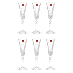 RCR Marilyn Flute Set, 6 Pieces, 170ml, Crystal - Transparent