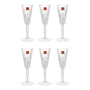 RCR Etna Flute Set, 6 Pieces, 190ml, Crystal - Transparent