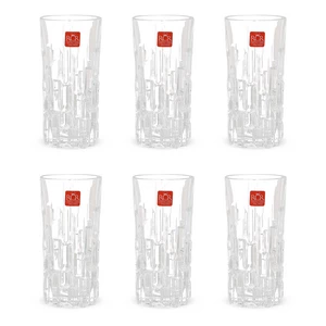 RCR Etna Long Tumbler Set, 6 Pieces, 340ml, Crystal - Transparent